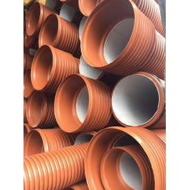 Гофрована дренажна (перфорована) труба SN8 400мм 6м градус перфорації 360