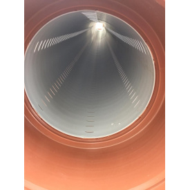 Гофрована дренажна (перфорована) труба 110-160мм 6м градус перфорації 360