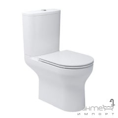 Безободковый унитаз-компакт с сидением softclose Devit Life Vortex Flush 5810020 белый Бориспіль