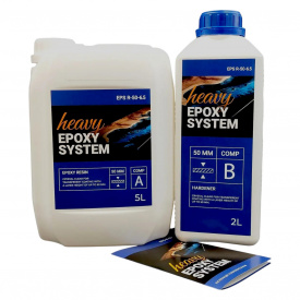 Прозора епоксидна смола 6.5 кг + затверджувач Heavy Epoxy Комплект для заливки стільниць, стін, підлоги, картин