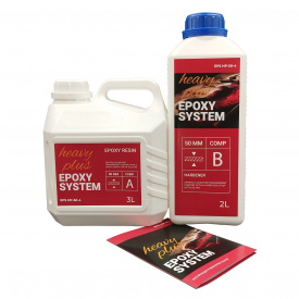 Прозрачная эпоксидная смола 4 кг + отвердитель Heavy Plus комплект для заливки столешниц, стен, полов, картин