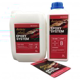 Прозора епоксидна смола 6.5 кг + затверджувач Heavy Plus комплект для заливки стільниць, стін, підлог, картин