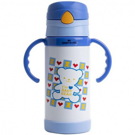 Термос-поїлка дитячий Stenson Звірята з ручками 350 мл Різнокольоровий (MT-3451)