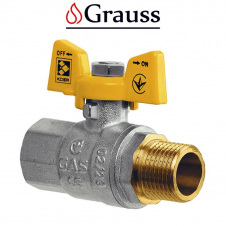 Grauss Кран 3/4 ГШБЖ (гайка-штуцер метелик) газ, Німеччина