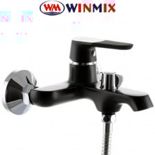 Змішувач для ванни короткий нос Winmix Premium Tiger Euro Black (чорний) (Chr-009), Польща