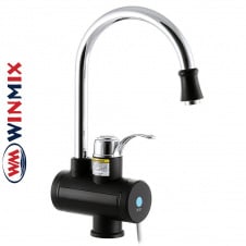Електричний проточний водонагрівач Winmix Electra 240E Black на мийку 3 кВт (чорного кольору)