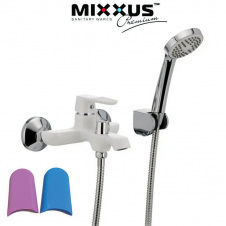 Змішувач для ванни короткий ніс MIXXUS Premium Tiger Euro White (білий) (Chr-009), Польща