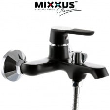 Змішувач для ванни короткий ніс MIXXUS Premium Tiger Euro Black (чорний) (Chr-009), Польща