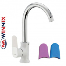 Змішувач для кухні Вухо на гайці Winmix Premium Tiger White (білий) (Chr-014), Польща