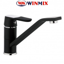 Змішувач для кухні ялинка на гайці 25см Winmix Premium Tiger Black (чорний) (Chr-555), Польща