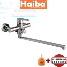Змішувач для ванни довгий ніс HAIBA Dax (Chr-006) (нержавіюча сталь Sus 304)