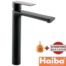 Змішувач для умивальника високий HAIBA ALEX Black Chr-001 (high)