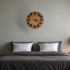 Настенные часы "Камасутра", настенные деревянные часы с бесшумным механизмом,коричневые G69_brown Киев