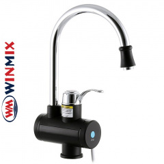 Електричний проточний водонагрівач Winmix Electra 240E Black на мийку 3 кВт (чорного кольору) Умань