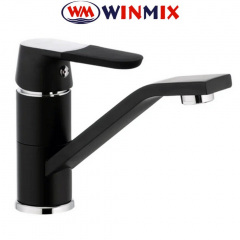 Змішувач для умивальника ялинка на гайці 15см Winmix Premium Tiger Black (чорний) (Chr-555), Польща Переяслав-Хмельницкий