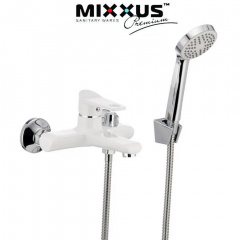 Смеситель для ванны короткий нос Mixxus Dallas Euro White (Chr-009) Орехов