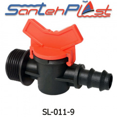 Кран із зовнішнім різьбленням 3/4" для садової трубки DN3/4"*16 (КСН 16*3/4) Арт. SL-011-9 Шостка