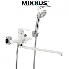 Змішувач для ванни довгий ніс Mixxus Colorado White EURO (Chr-006) Ірпінь