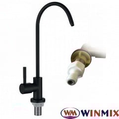 Однокран для питної води чорний WINMIX MONO-07.SUS FILTER Black (нержавіюча сталь) Буча
