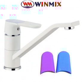 Змішувач для кухні ялинка на гайці 25см Winmix Premium Tiger White (білий) (Chr-555), Польща