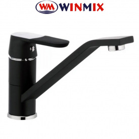 Змішувач для кухні ялинка на гайці 25см Winmix Premium Tiger Black (чорний) (Chr-555), Польща