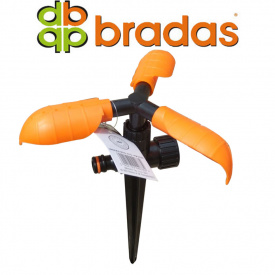 Зрошувач, що обертається з трьома листочками, на кілочку, Bradas ECO-PW3325