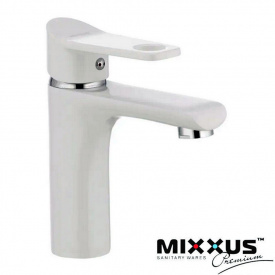 Смеситель для умывальника на гайке Mixxus Dallas White (Chr-001)