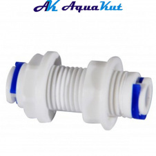 Муфта для перегородки з різьбленням Aquakut 1/2"QC-1/2"QC (QC-25)