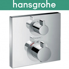 Термостатичний змішувач Hansgrohe (art 15714000) для ванни 2х споживачів, Ecostat Square, Хром.
