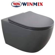 Унітаз підвісний Winmix Premium ELLIPSE 0309-T1 GRAY 530*360*350mm, система змиву TORNADO 1.0