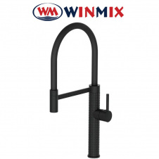 Змішувач для кухні Вухо рефлекторний чорний Winmix Premium Oliwer BLACK REFLECTOR BLACK (Chr-017), Польща