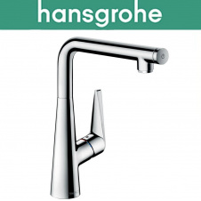 Змішувач Hansgrohe (art 72820000) для кухні одноважільний з поворотним виливом Talis Select S 300, Хром