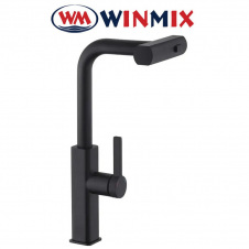 Змішувач для кухні з висувною поворотною лійкою Winmix Premium HAMMER-014 BLACK, Польща