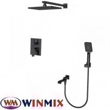 Вбудована душова система для ванни з коротким носом Winmix Premium Dali inner box Black (Chr-009), Польща