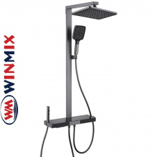 Душова колона з термостатичним змішувачем (4 режими) Winmix Premium Next 009-J Graphite, Польща