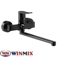 Змішувач для ванни довгий ніс Winmix Premiun Dali EURO Black (Chr-006), Польща