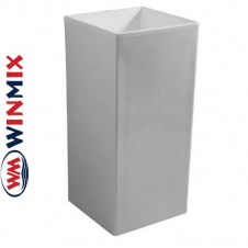 Раковина (умивальник) моноблок для підлоги Winmix Premium QUADRO-1101 MARBLE 410*410*840mm (біла)
