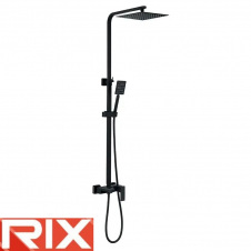 Душова колона із змішувачем Rix KUB-008-J BLACK SUS304 із нержавіючої сталі