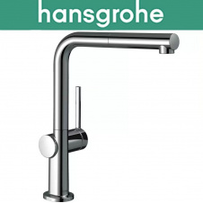 Змішувач Hansgrohe (art 72809000) для кухні одноважільний з витяжним виливом Talis 270 M54 1jet Sbox, Хром