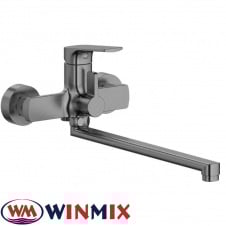 Змішувач для ванни довгий ніс Winmix Premium Mone EURO Graphite (Chr-006), Польща