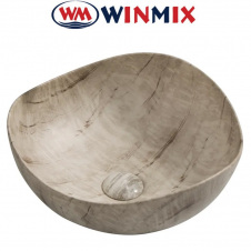 Раковина (умивальник) накладна Winmix Premium WAVE-0103 Marble 380*380*170mm (мармур)