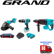 Набір акумуляторних інструментів Grand № 3 G (МШУ-20BL/PRO+ТА-20/13UBL+ПА-20/26 BL)