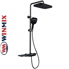 Душова колона з термостатичним змішувачем (3 режими) Winmix Premium SPACE 009-J Black, Польща