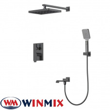 Вбудована душова система для ванни з коротким носом Winmix Premium Dali inner box Graphite (Chr-009), Польща