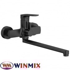 Змішувач для ванни довгий ніс Winmix Premium Mone EURO Black (Chr-006), Польща