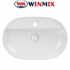 Раковина (умивальник) накладна Winmix Premium ELLIPSE-0202 610*400*120mm (біла)