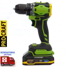 Акумуляторний шуроповерт ProCraft PA-18 PRO Безщітковий (1*(20в, 1,5А/ч акб) у кейсі