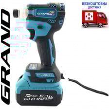 Акумуляторний ударний гвинтоверт Grand АГУ-20 BL, 2*(20В, 4Аг)