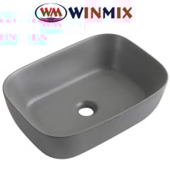 Раковина (умивальник) накладна Winmix Premium DIVERSE-0116 GRAY 455*330*135mm (графіт) Умань