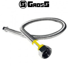 Шланг для газу з гофрованої нержавіючої сталі INOX 3/4" ГГ 50 см, Gross Винница
